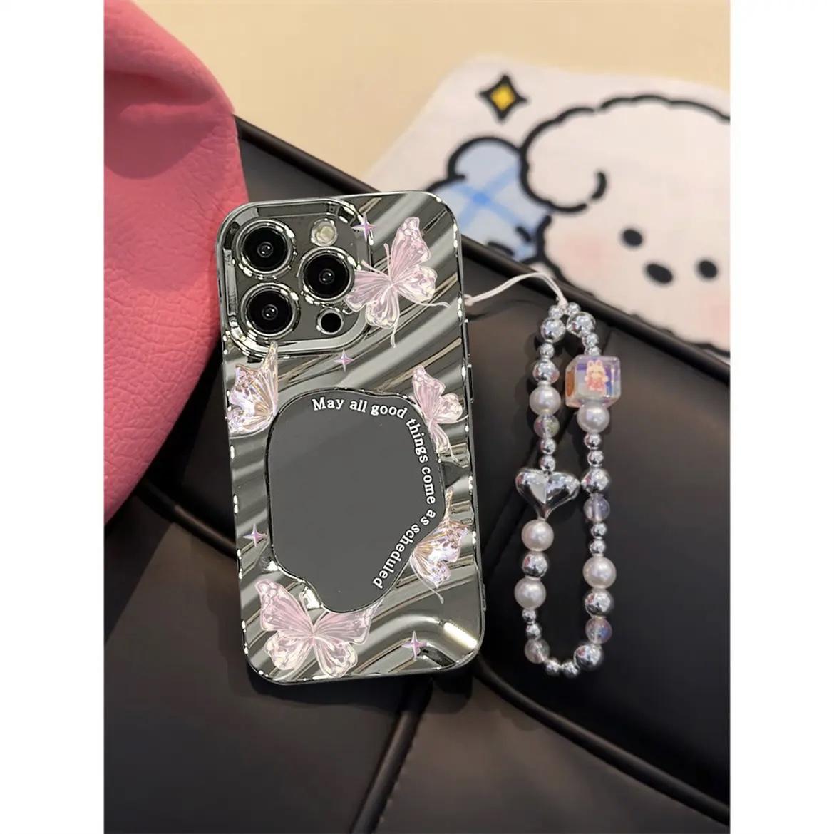 Mirror Magic Pink Butterfly Phone Case
