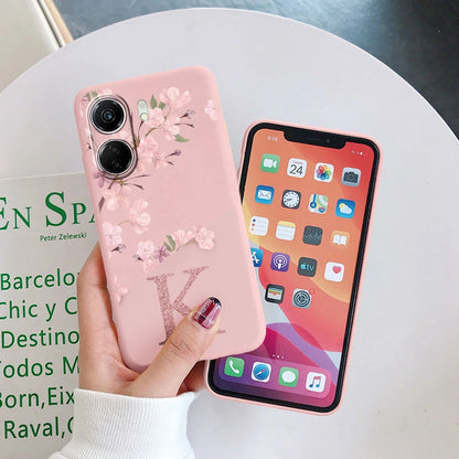 For Redmi 13C Case Cute Flowers Letters Shockproof Soft Silicon Protector Coque For Xiaomi Redmi 13C Phone Cases Redmi13C Funda